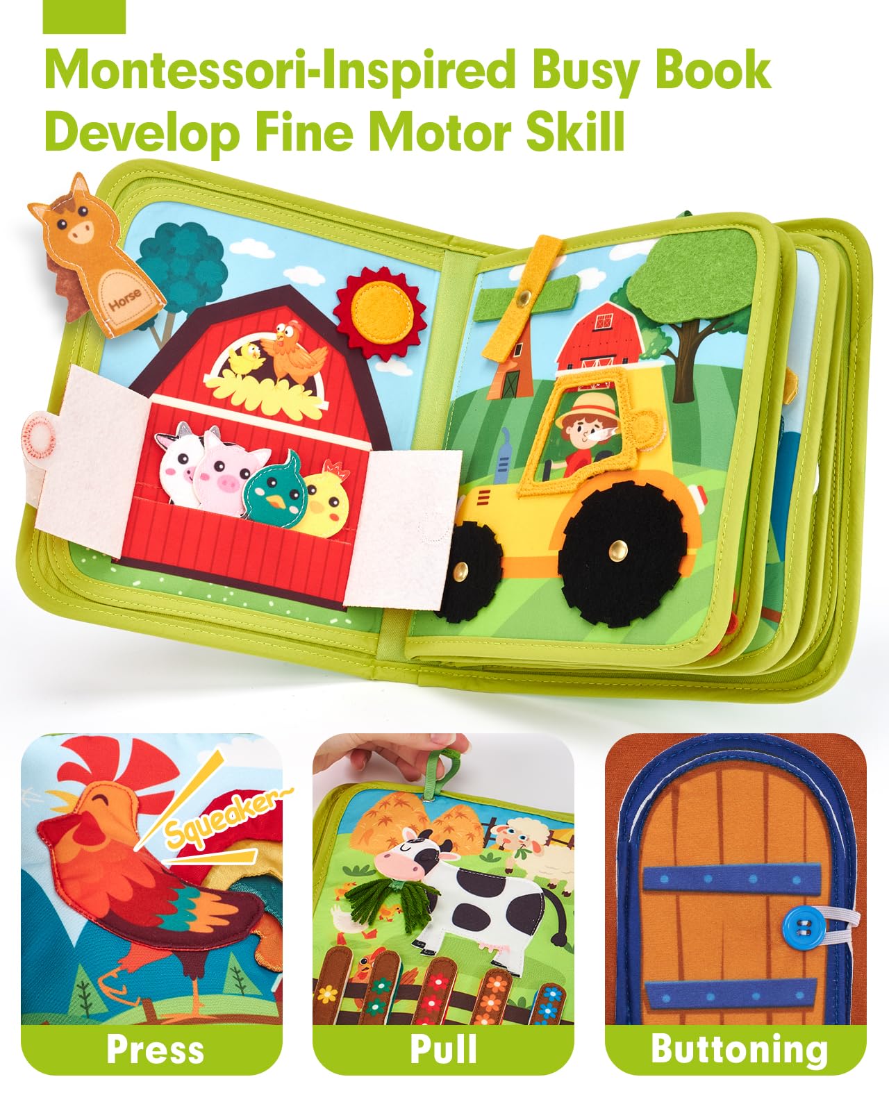 hahaland rueda giratoria en acción, estimula coordinación ojo-mano