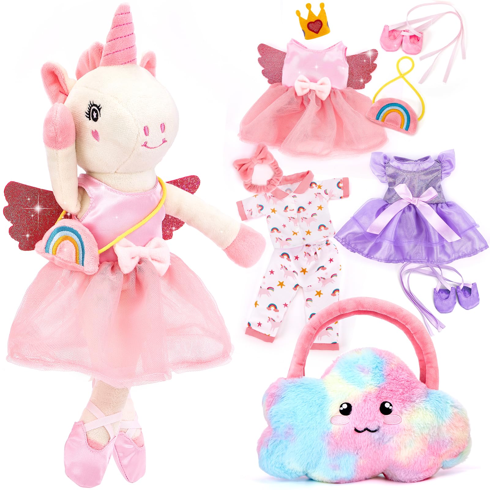 hahaland muñeca unicornio frente empaquetado muestra regalo