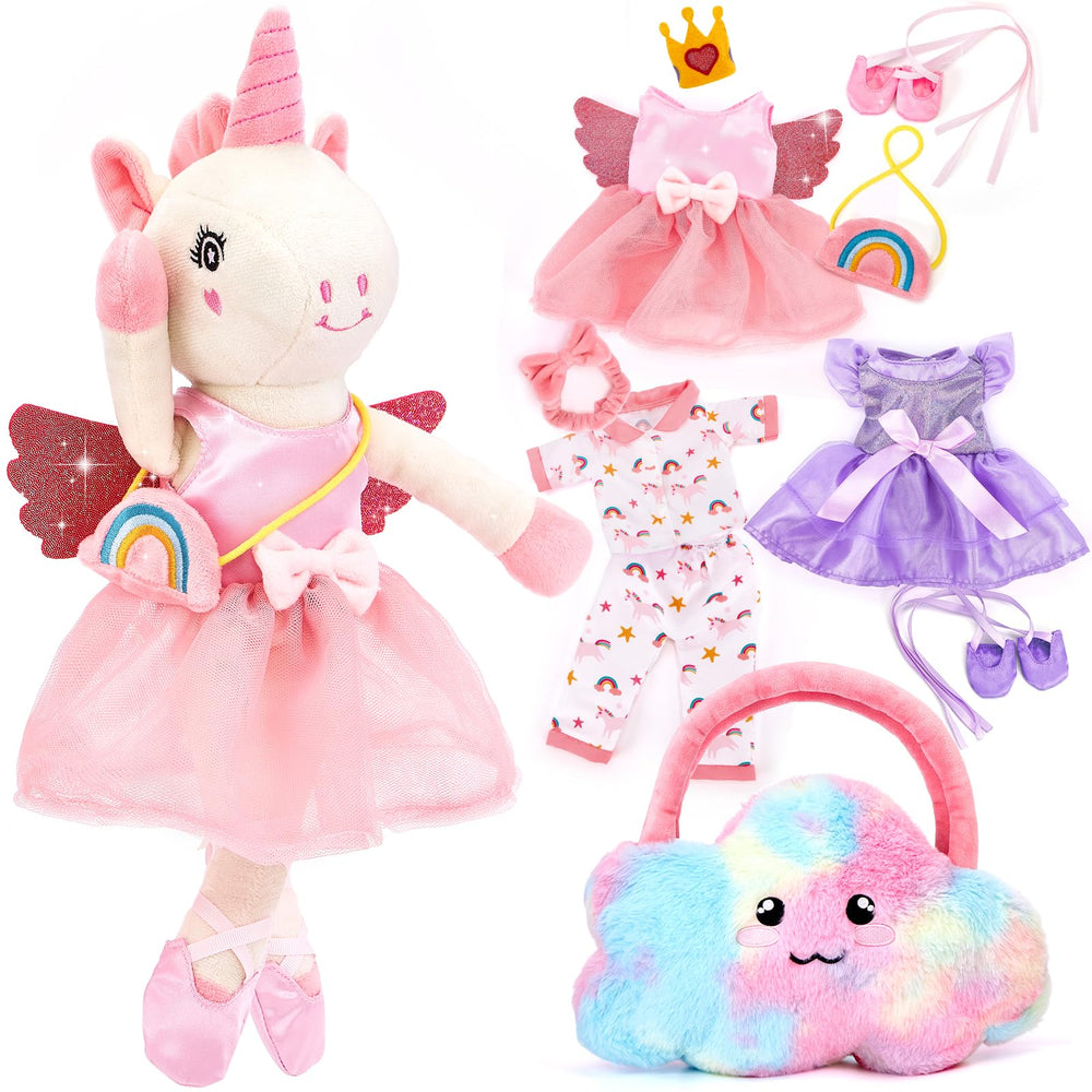 hahaland muñeca unicornio frente empaquetado muestra regalo