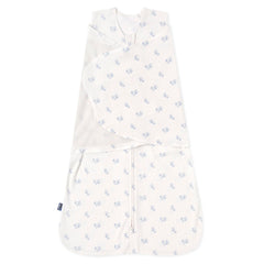 HALO vista frontal del sleepsack Floral Vintage Stripe mostrando diseño y cierre