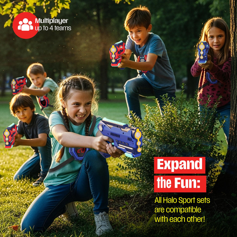 Halo Sport partida exterior con niños, rango amplio y movimiento activo