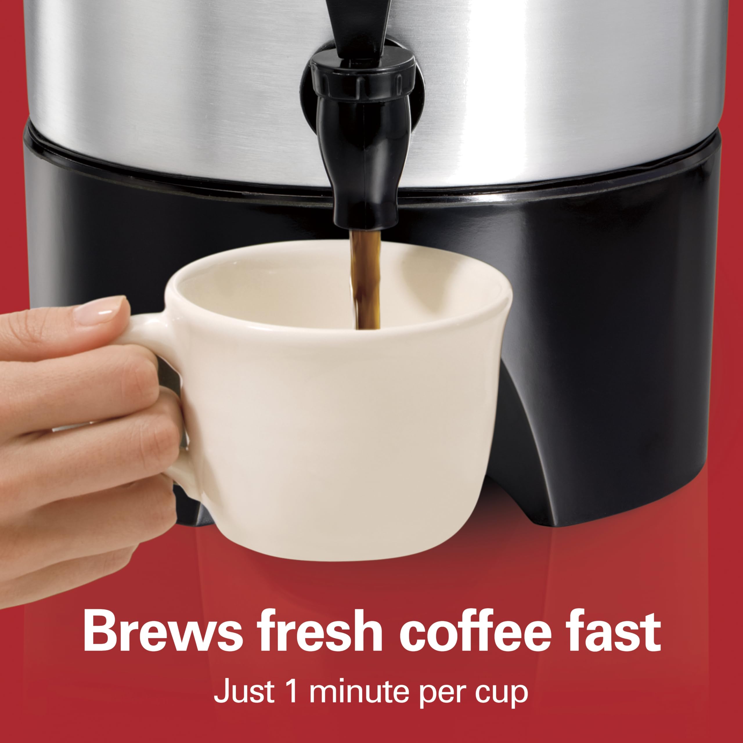 Hamilton Beach palanca de dispensado dos vías para taza individual o continuo