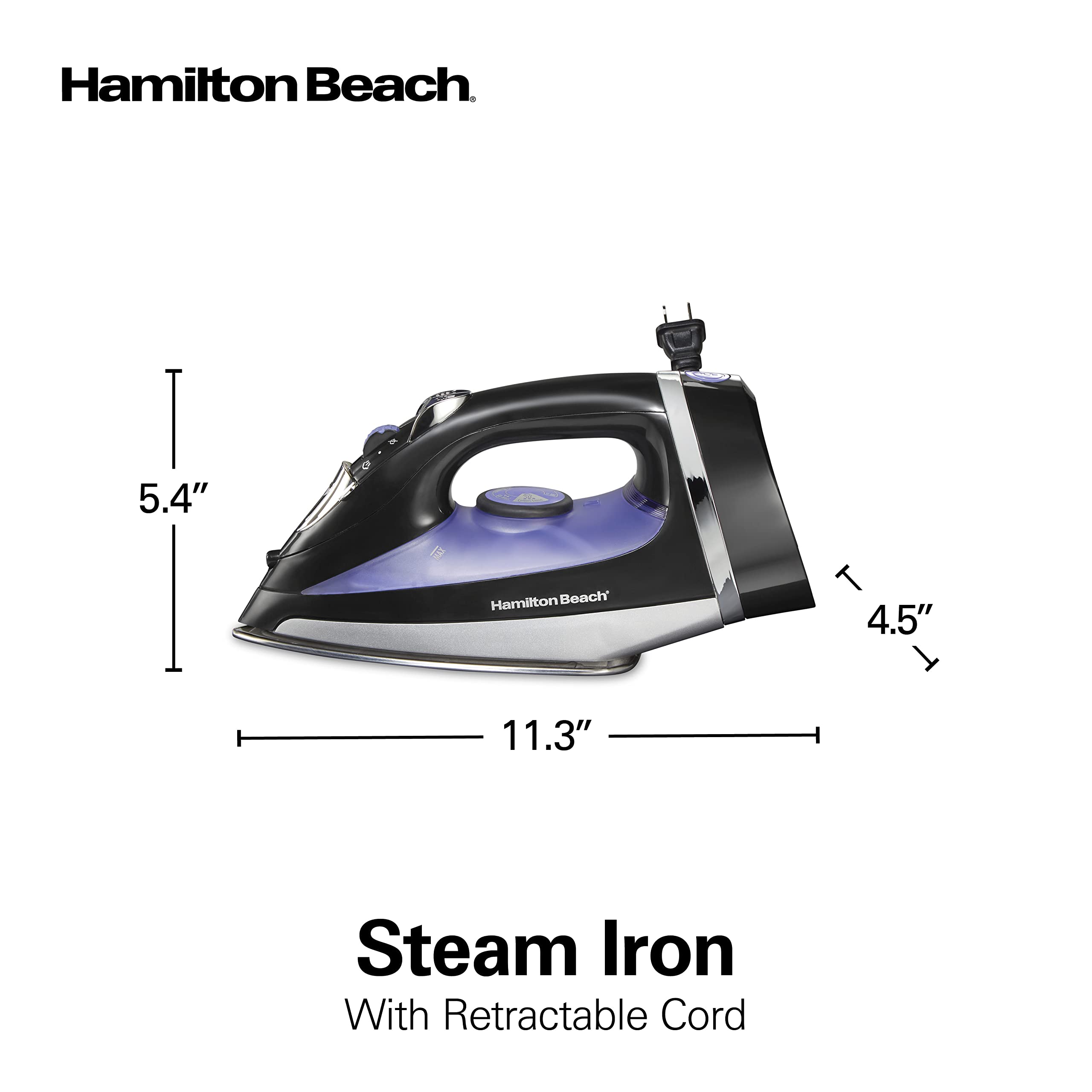 Hamilton Beach caja y etiqueta con funciones, información clara para el comprador