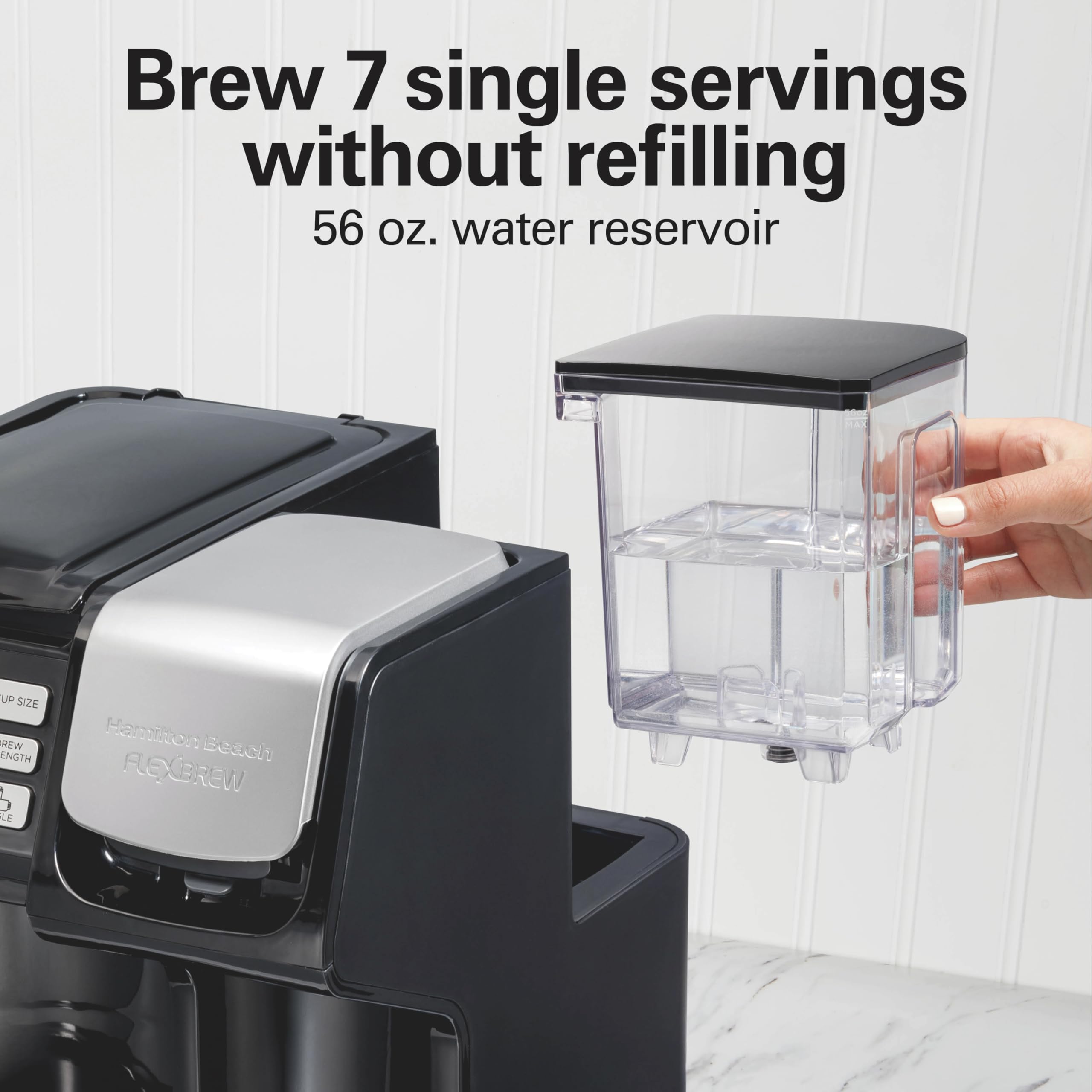 Hamilton Beach FlexBrew panel de control táctil con pantalla retroiluminada para programación