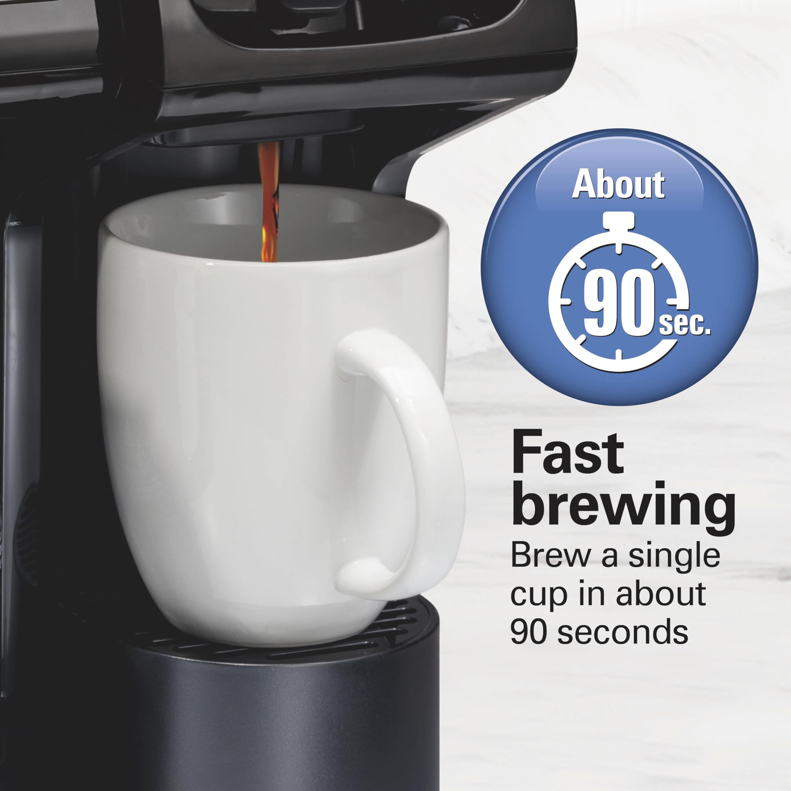 Hamilton Beach FlexBrew reservorio de 56 oz visible para múltiples sesiones sin rellenar