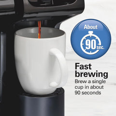 Hamilton Beach FlexBrew reservorio de 56 oz visible para múltiples sesiones sin rellenar