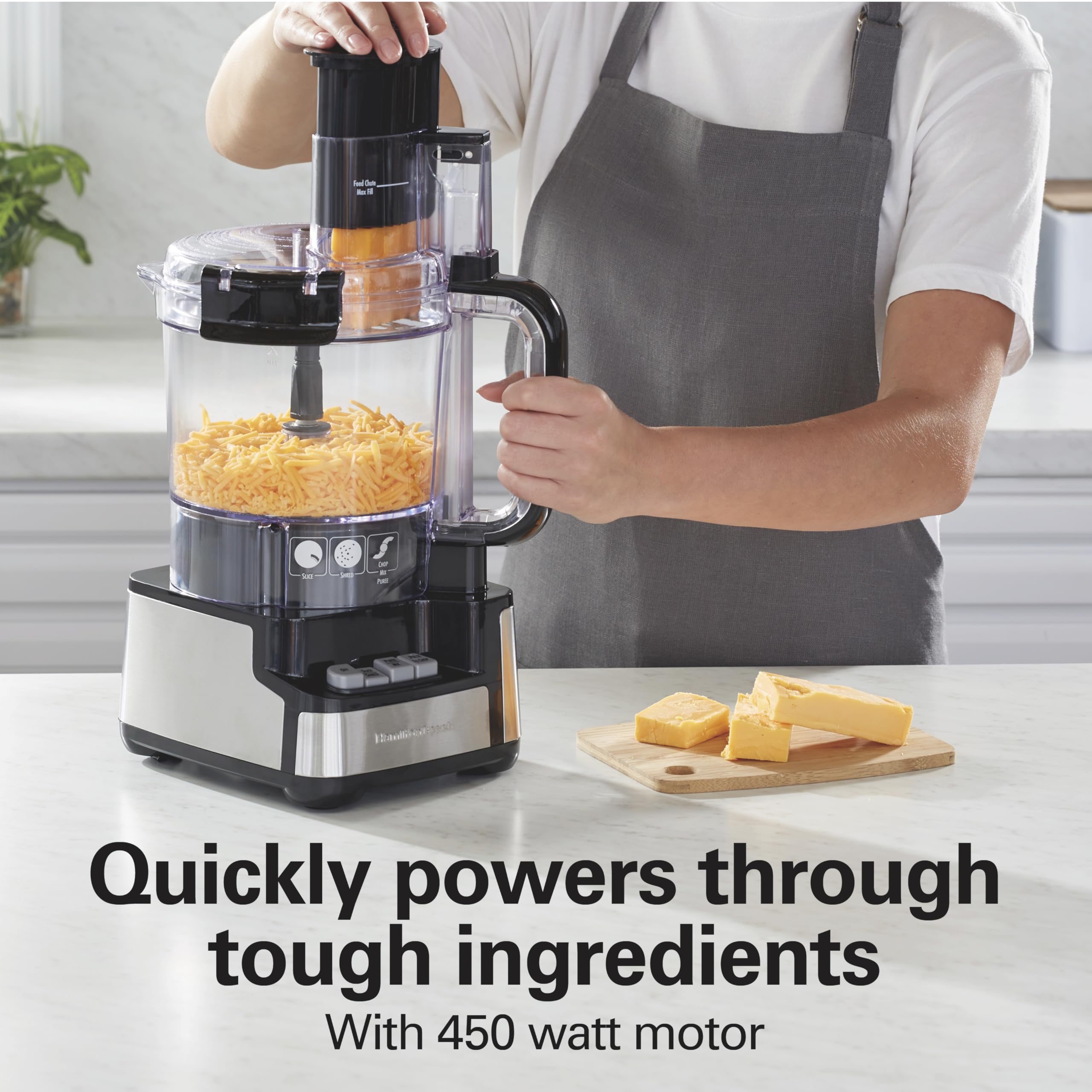 Hamilton Beach motor 450W en funcionamiento potencia estable para tareas