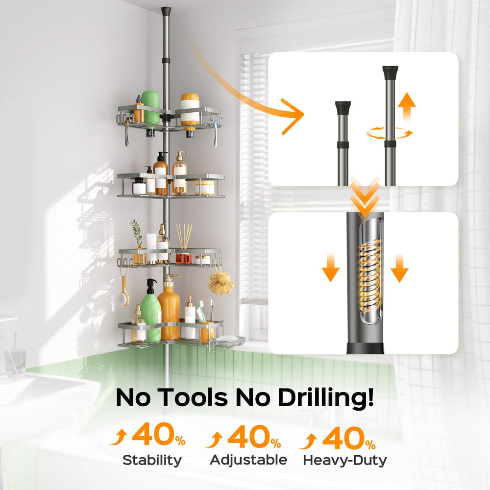 HAMITOR barra de tensión asegurada entre suelo y techo para estabilidad