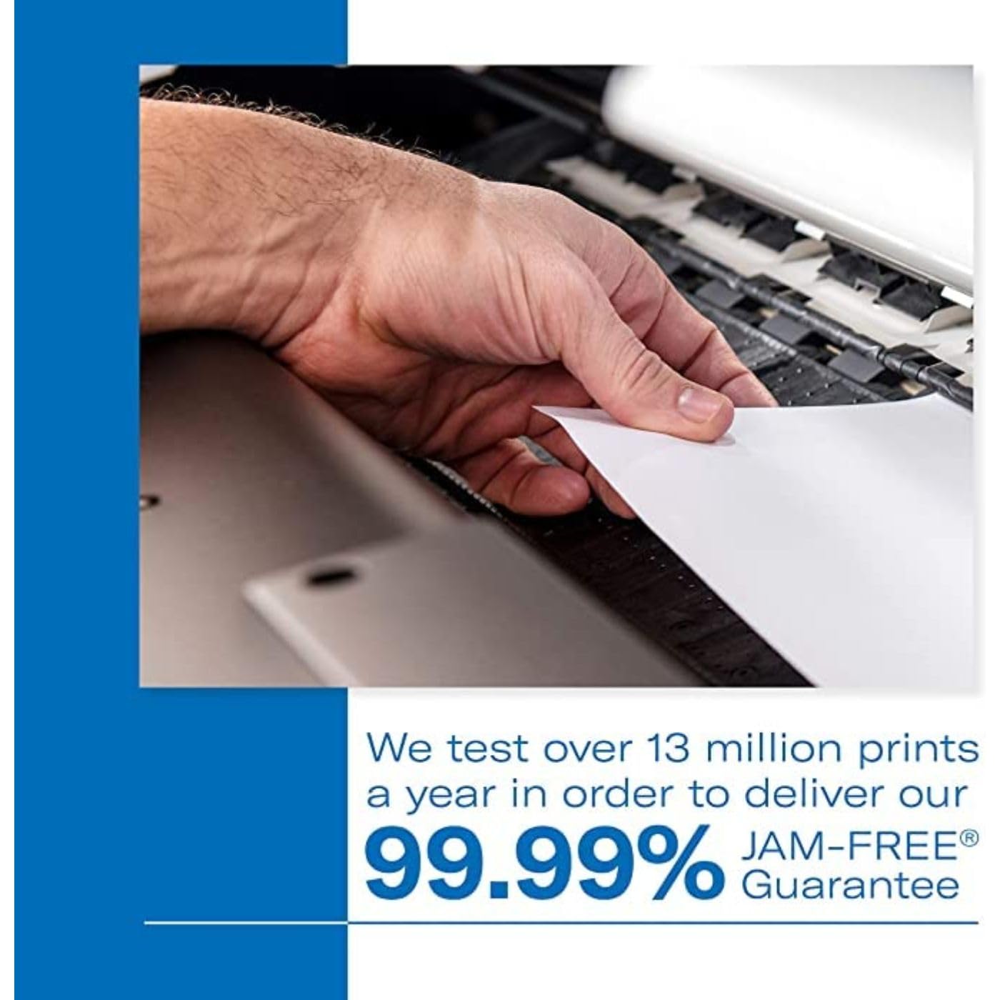 Hammermill detalle de la etiqueta con certificación FSC y origen EE. UU.
