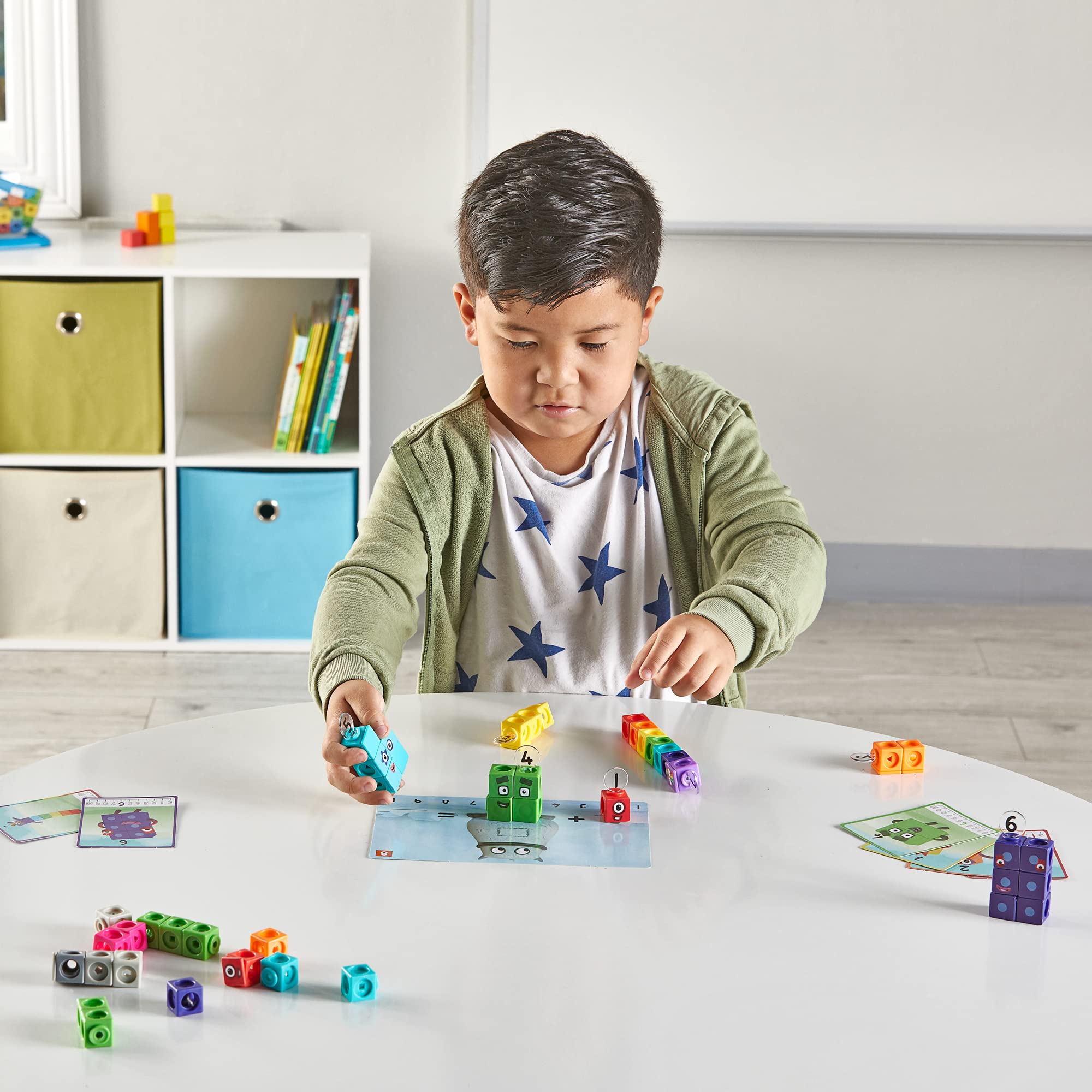 hand2mind personajes Numberblocks montados para visualizar cantidades fácilmente