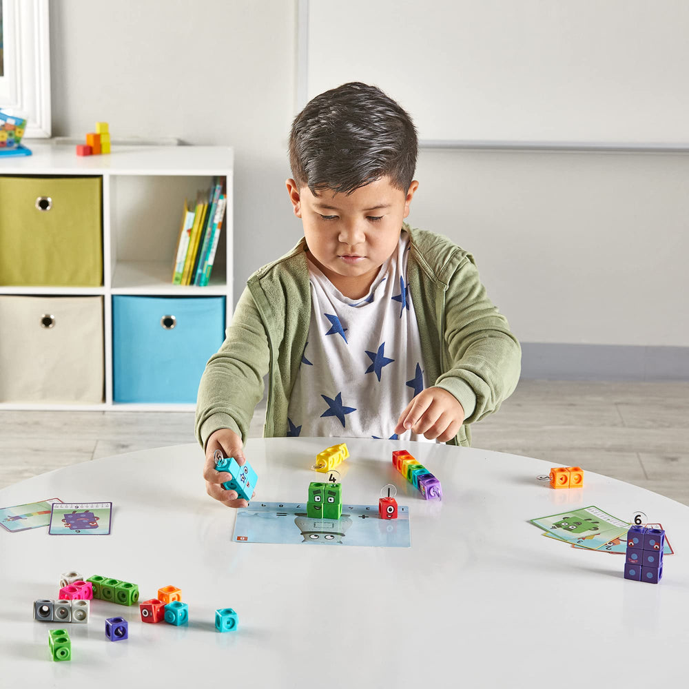hand2mind personajes Numberblocks montados para visualizar cantidades fácilmente
