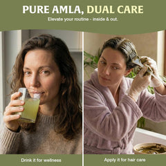 HANDPICK polvo de amla mezclado en batido, sabor cítrico equilibrado
