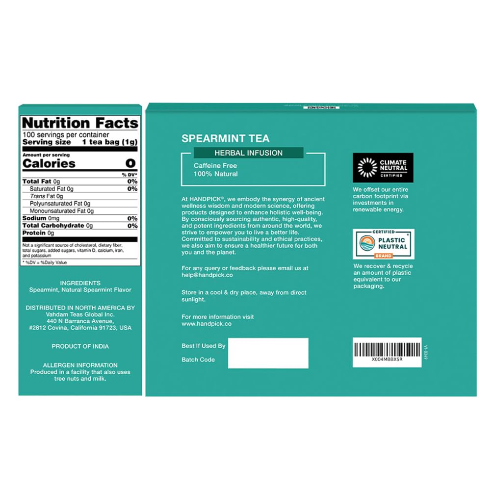 HANDPICK etiqueta informativa con origen y certificaciones ambientales