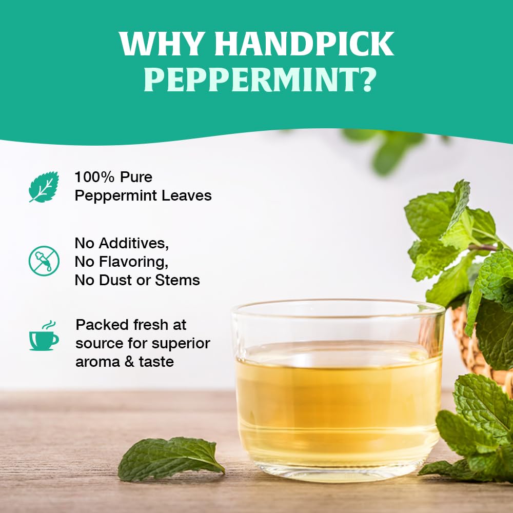 HANDPICK hojas de peppermint frescas y origen natural