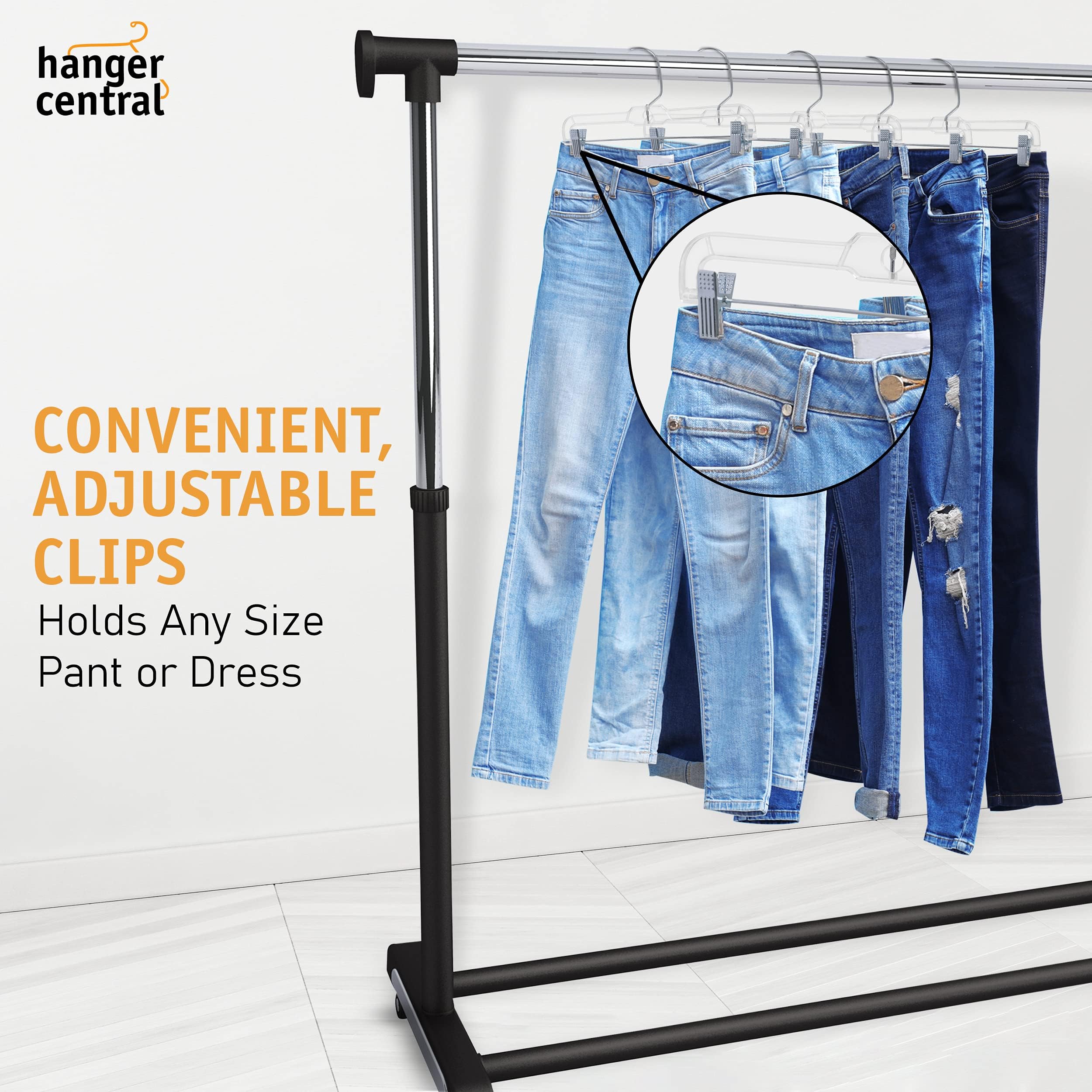 Hanger Central gancho cromado giratorio 360 grados para fácil acceso