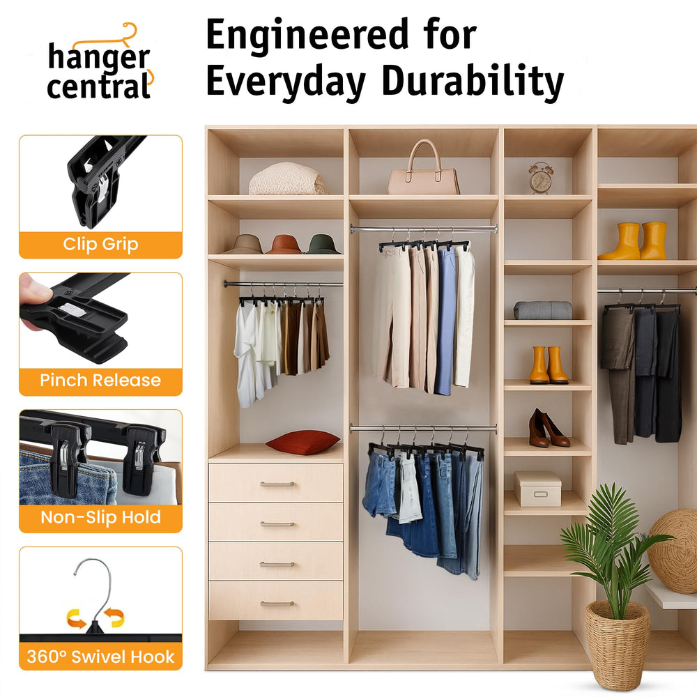 Hanger Central gancho giratorio de cromo facilita colgado en cualquier ángulo