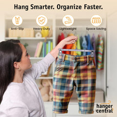 Hanger Central textura antideslizante de las pinzas para telas delicadas