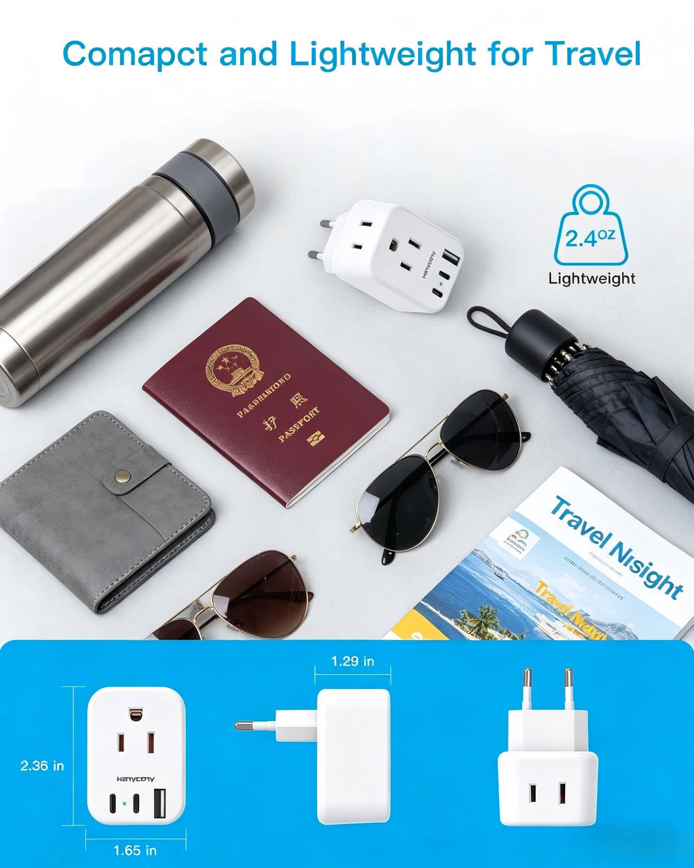 HANYCONY etiqueta con especificaciones y advertencias, informa sobre voltaje y potencia