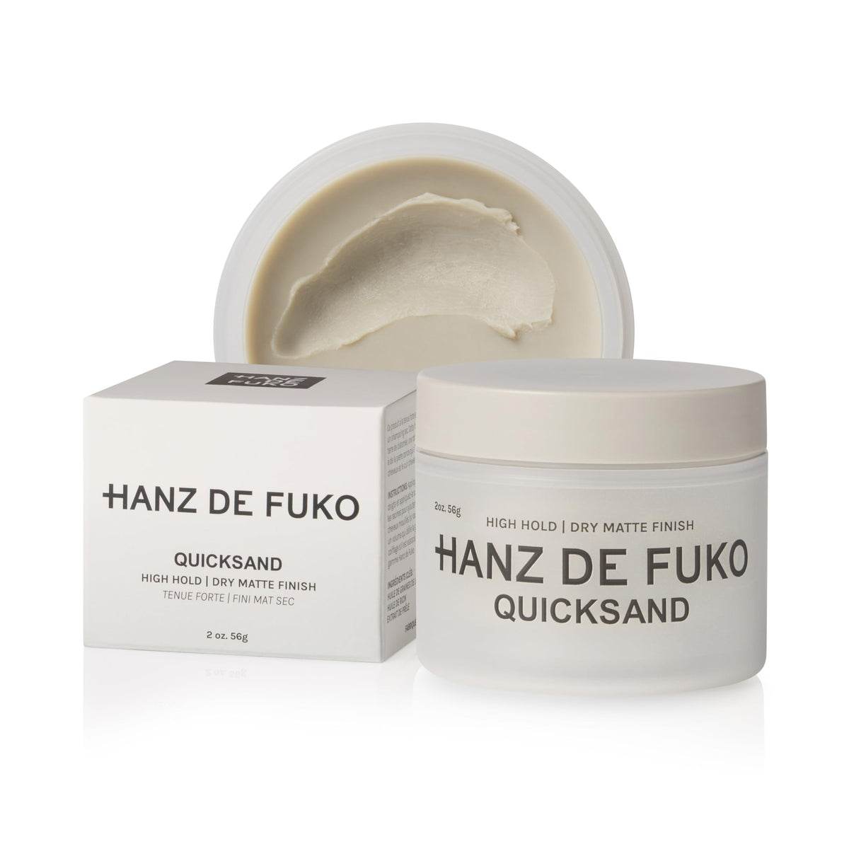 Hanz de Fuko Quicksand frontal, envase visible y práctico para viaje