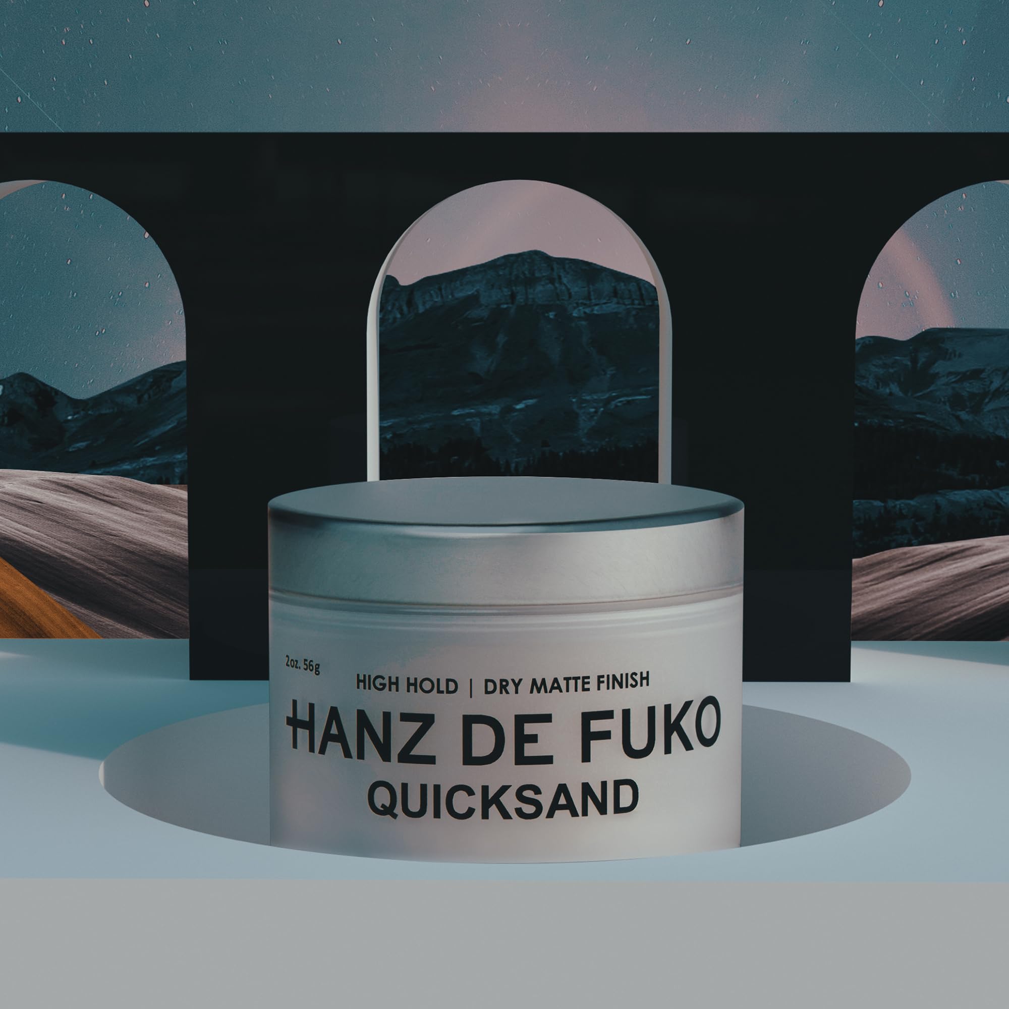 Hanz de Fuko Quicksand tamaño de 2 oz comparado con una moneda