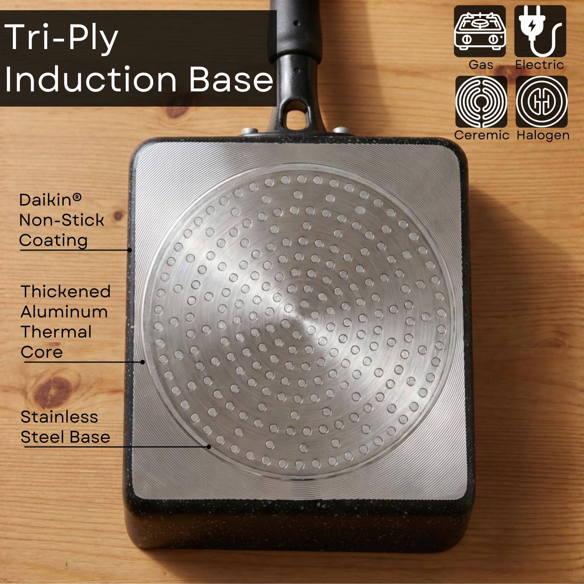 HAPPI STUDIO comparación de tamaño con utensilios para mostrar escala 7x6 pulgadas útil