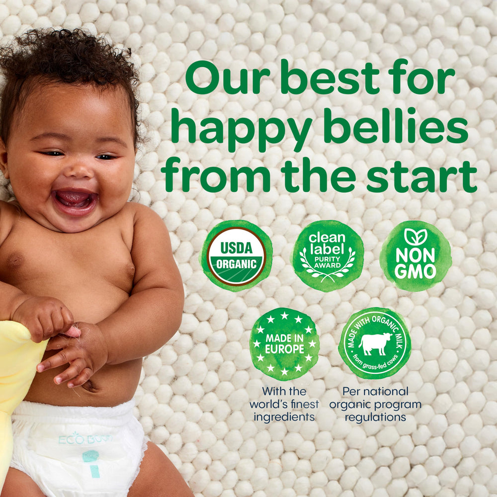 Happy Baby etiqueta de ingredientes y certificaciones para transparencia
