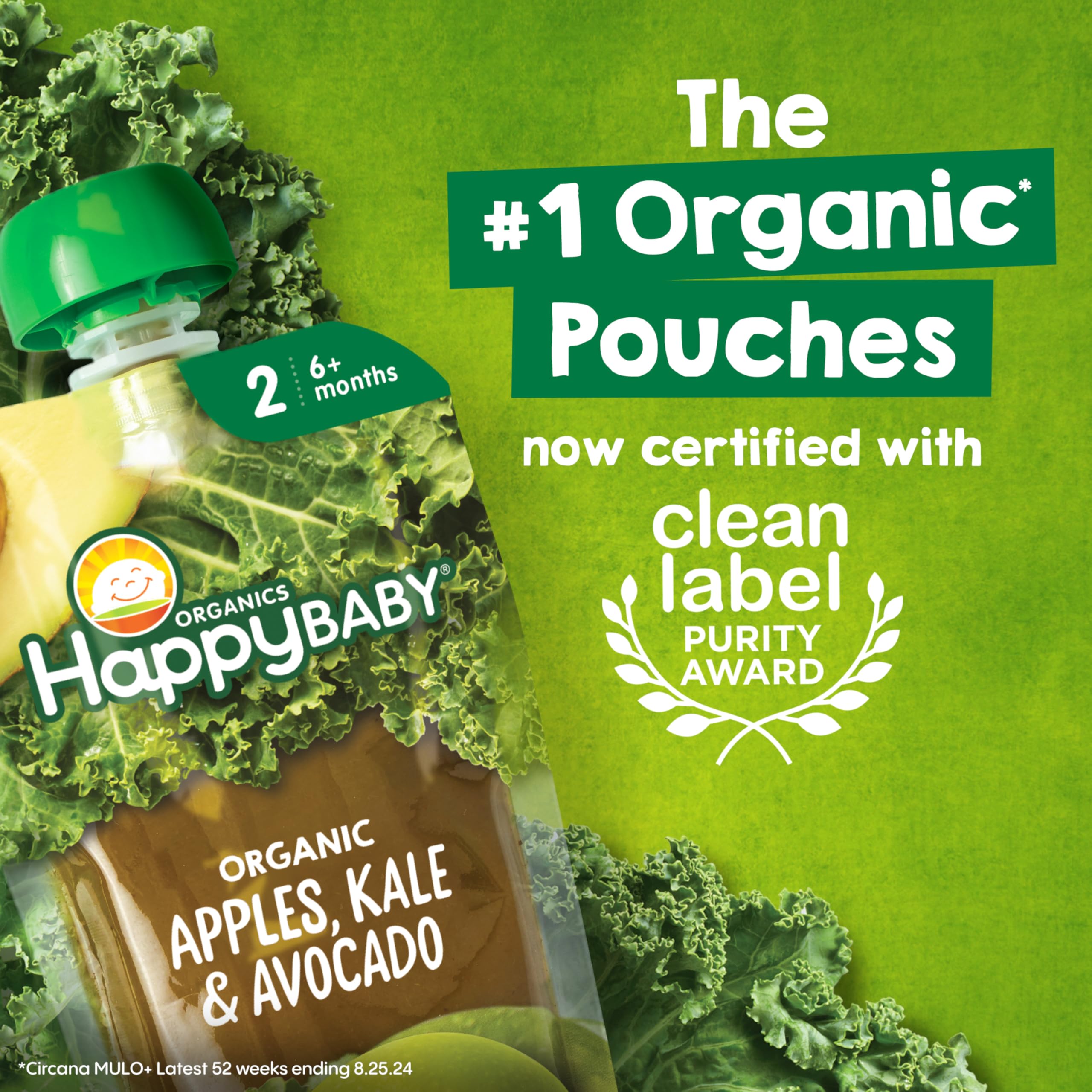 Happy Baby pouch en uso con bebé comiendo y aprendizaje de sabores