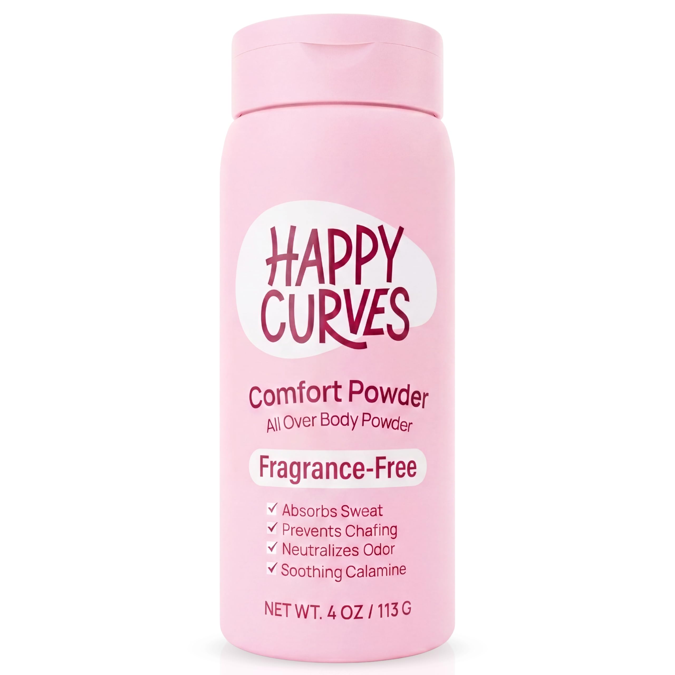 HAPPY CURVES frasco frontal mostrando envase y tamaño práctico
