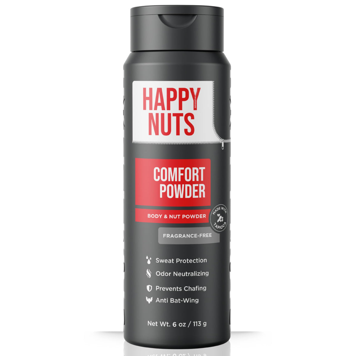 HAPPY NUTS envase frontal mostrando etiqueta y beneficio antirrozaduras