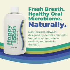 Happy Tooth primer plano de textura del líquido, muestra consistencia suave