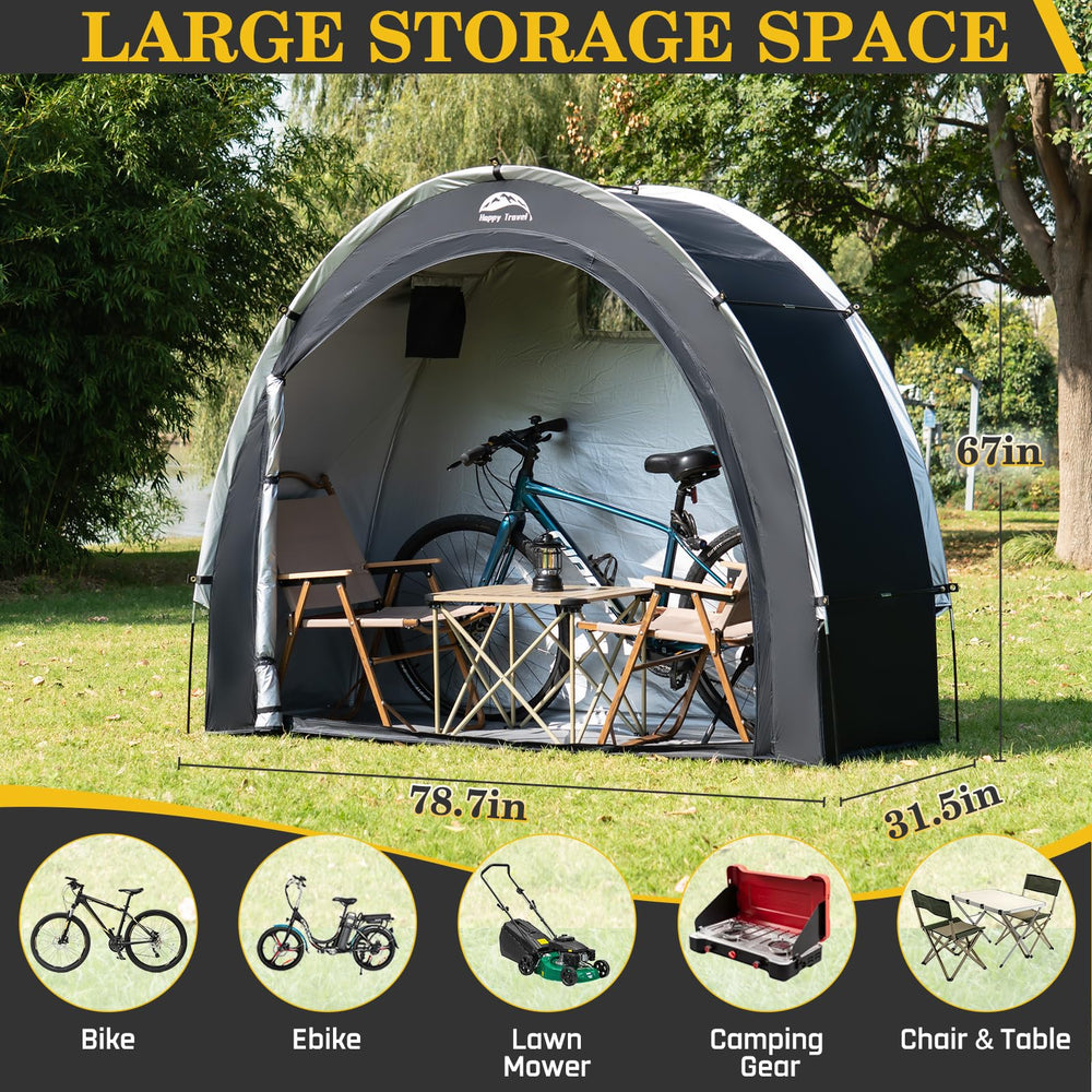 HAPPY TRAVEL fabric close-up showing 210D Oxford waterproof material and UV defense