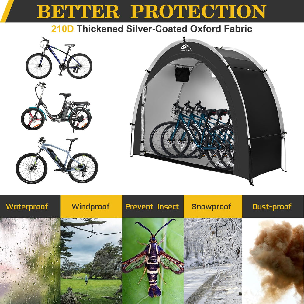 HAPPY TRAVEL interior with two bikes showing organized storage benefit