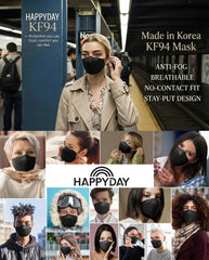 HAPPYDAY mascarilla desplegada visto frontalmente, demuestra cobertura facial
