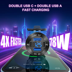 hapytrip close-up del puerto USB-C PD destacando compatibilidad y velocidad de carga