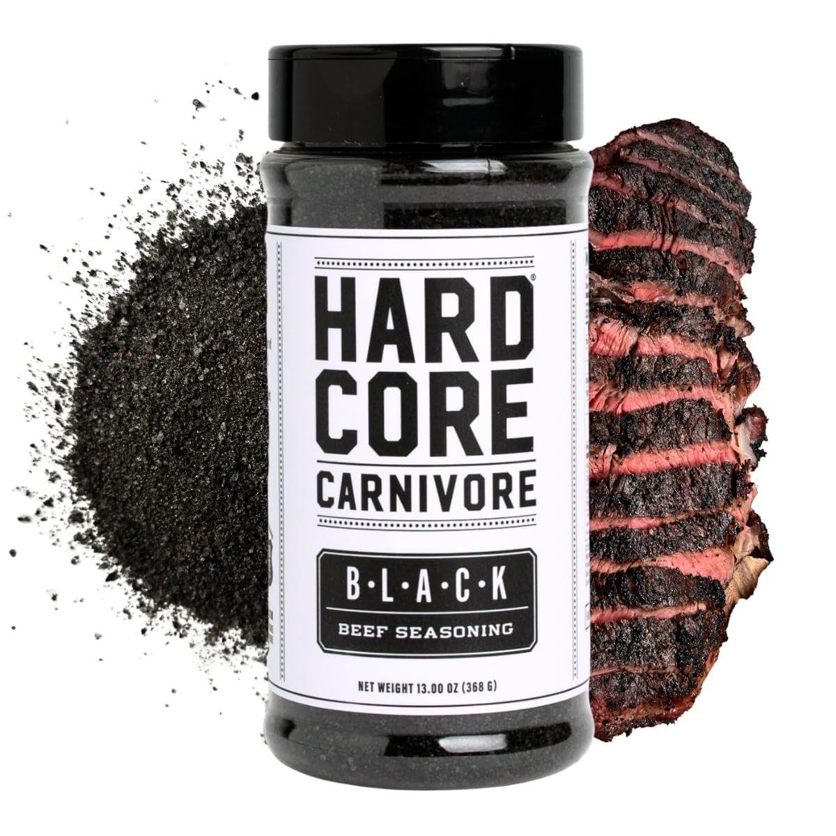 Hardcore Carnivore frontal del envase mostrando etiqueta y tamaño