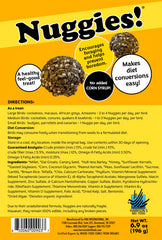 Harrison's Nuggies primer plano de textura crujiente que estimula el forrajeo