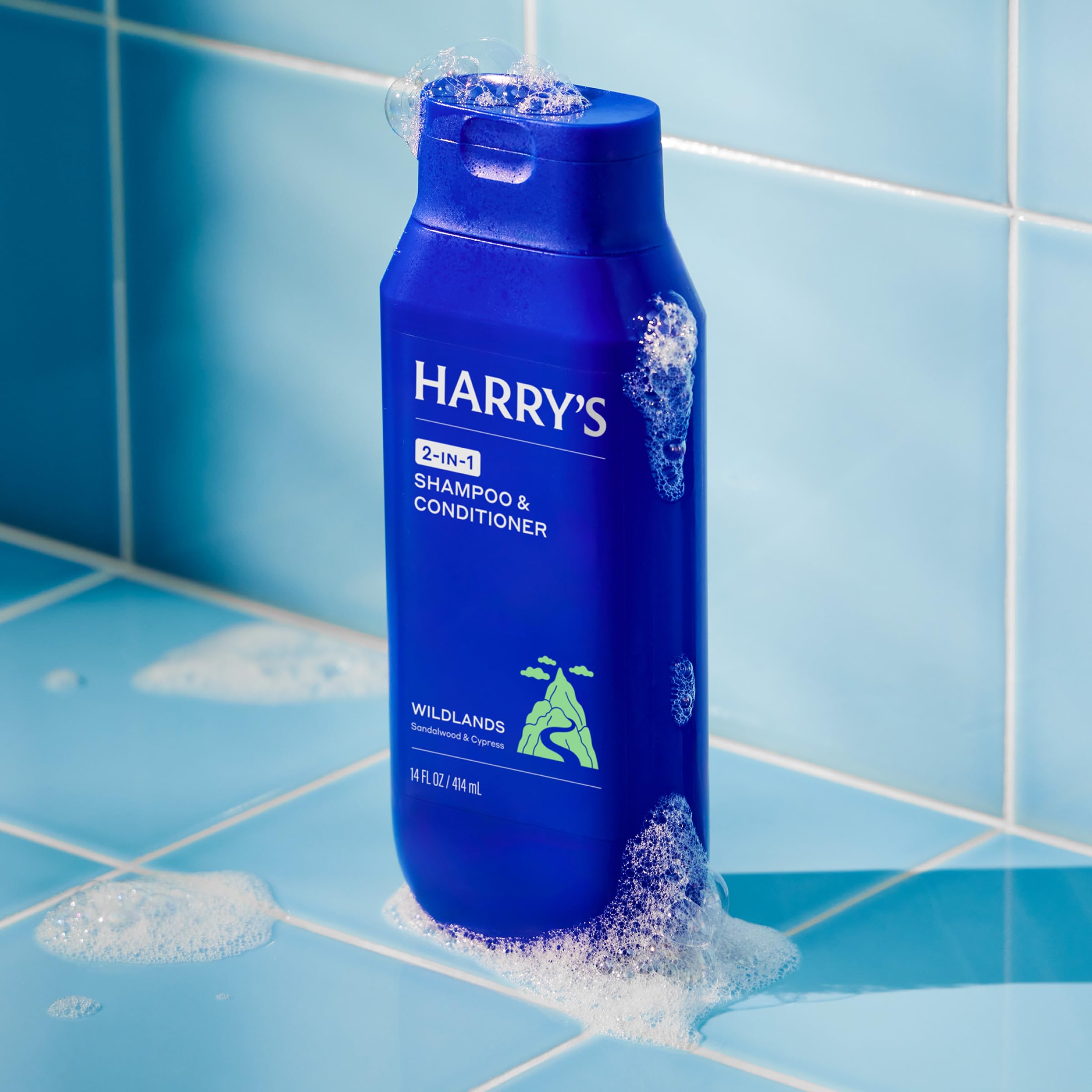 Harry's detalle de la botella mostrando textura cremosa y calidad