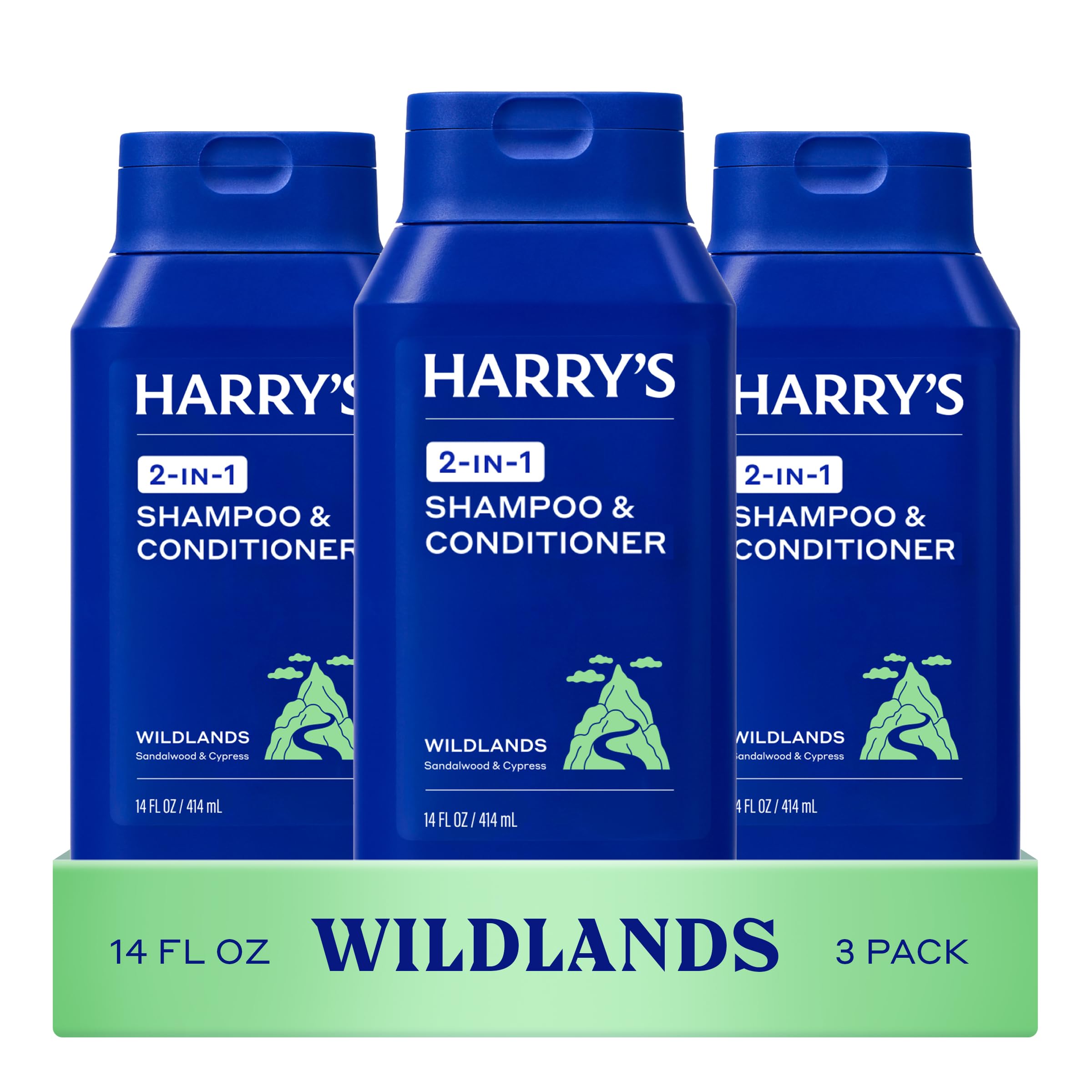Harry's frente del pack de tres botellas, conveniencia y ahorro