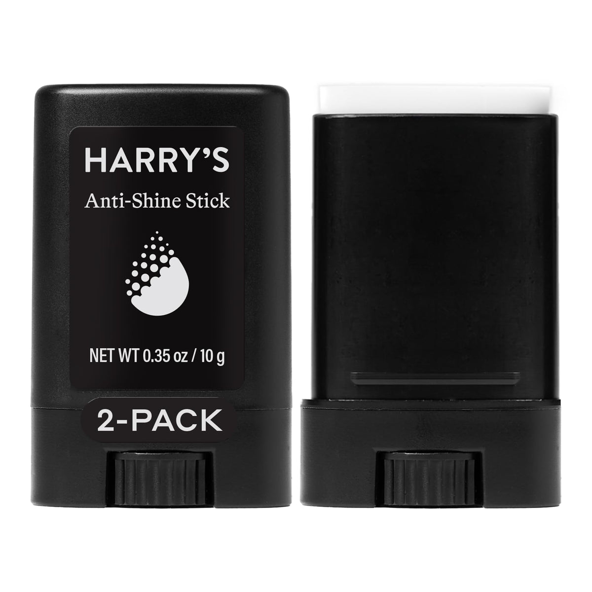 Harry's stick anti-shine pack frontal mostrando diseño portátil y compacto
