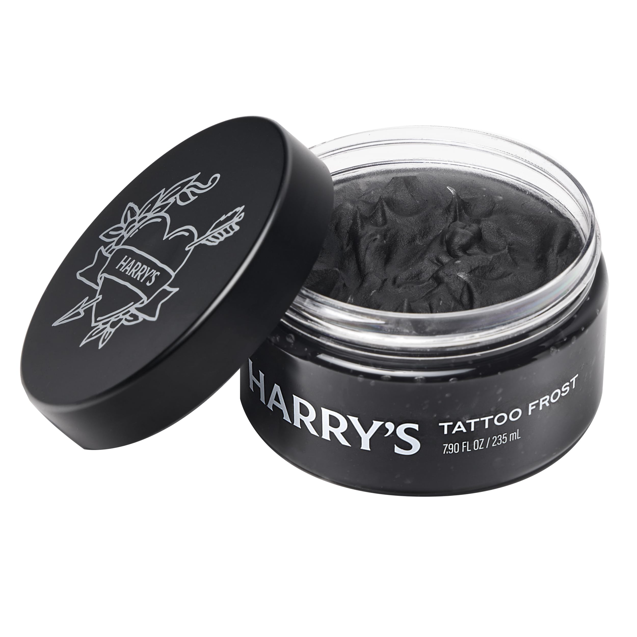 Harry's Tattoo Frost frasco frontal mostrando diseño y facilidad de uso