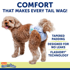 Hartz adjustable velcro tabs image showing easy repositioning and secure fit