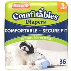 Hartz front packaging showing diaper pack and denim design for clear identification