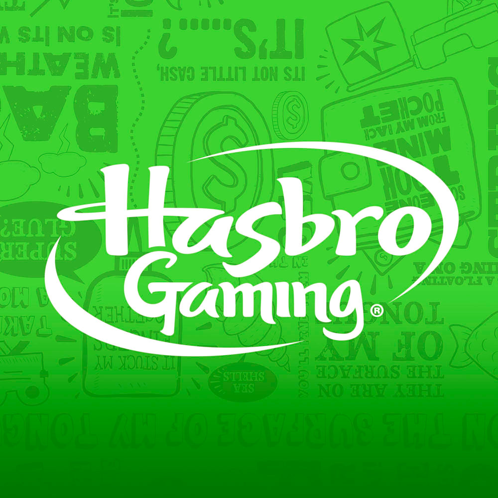 Hasbro Gaming caja y etiqueta del producto listos para regalar