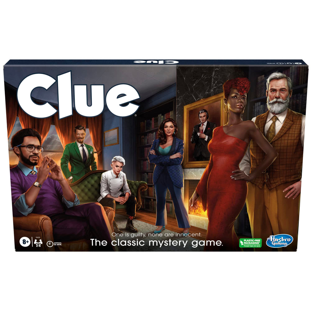 Hasbro Gaming tablero frontal mostrando la mansión y ruta de investigación