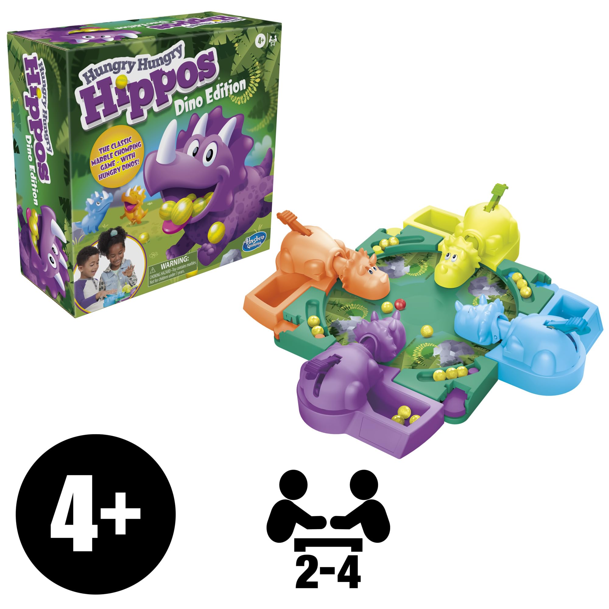 Hasbro dino mano sujetando canicas de colores para mostrar textura y seguridad al jugar