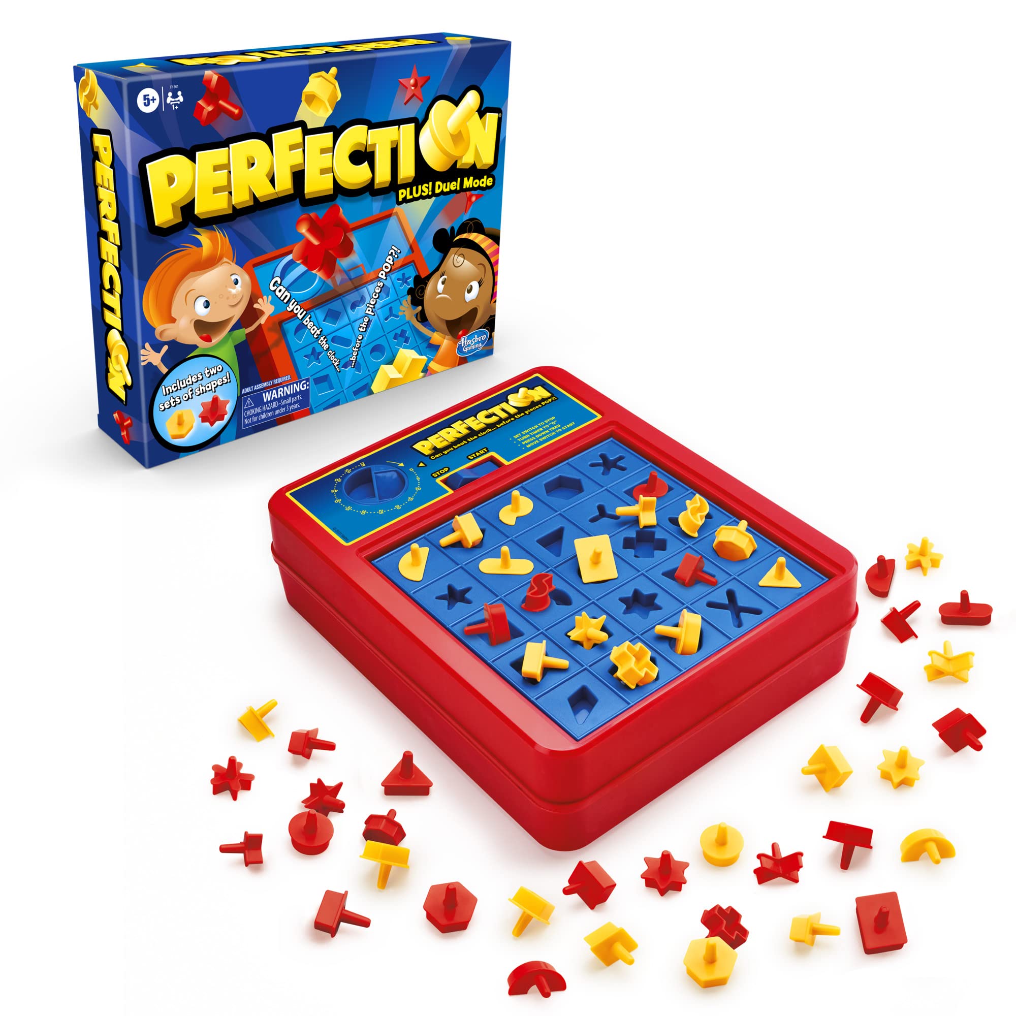 Hasbro Gaming bandeja con formas listas para jugar que facilita la competencia rápida
