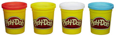 Hasbro Play-Doh vista frontal del paquete con cuatro botes, ideal para creatividad