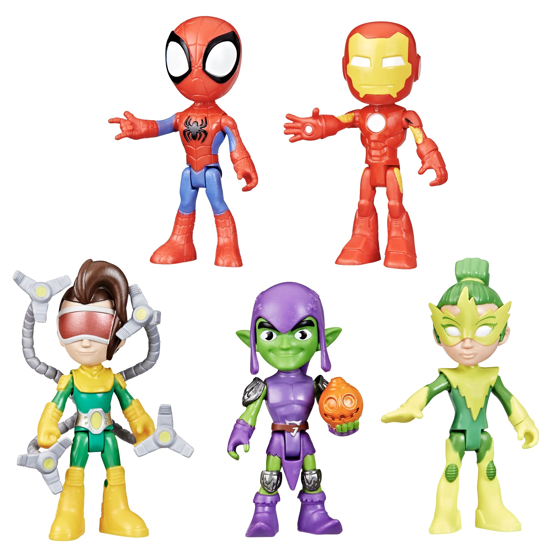Hasbro pack frontal muestra las cinco figuras para juego y coleccionismo