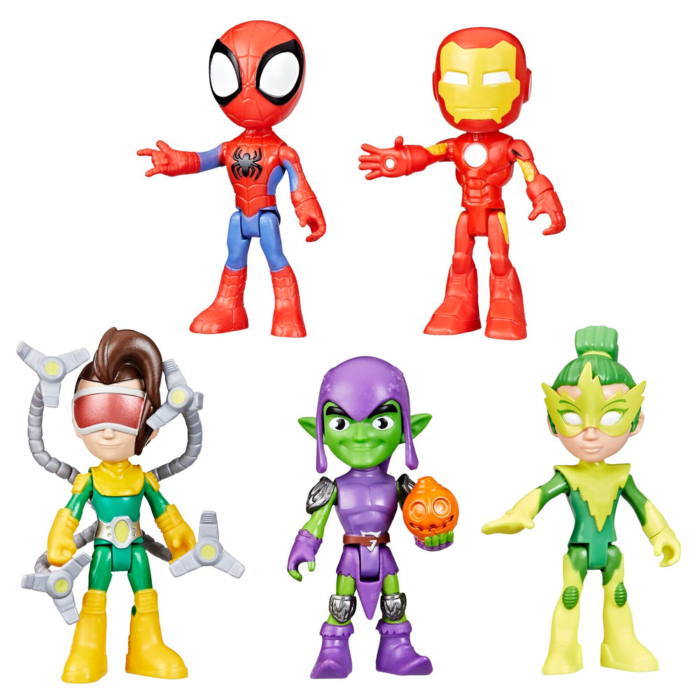 Hasbro pack frontal muestra las cinco figuras para juego y coleccionismo