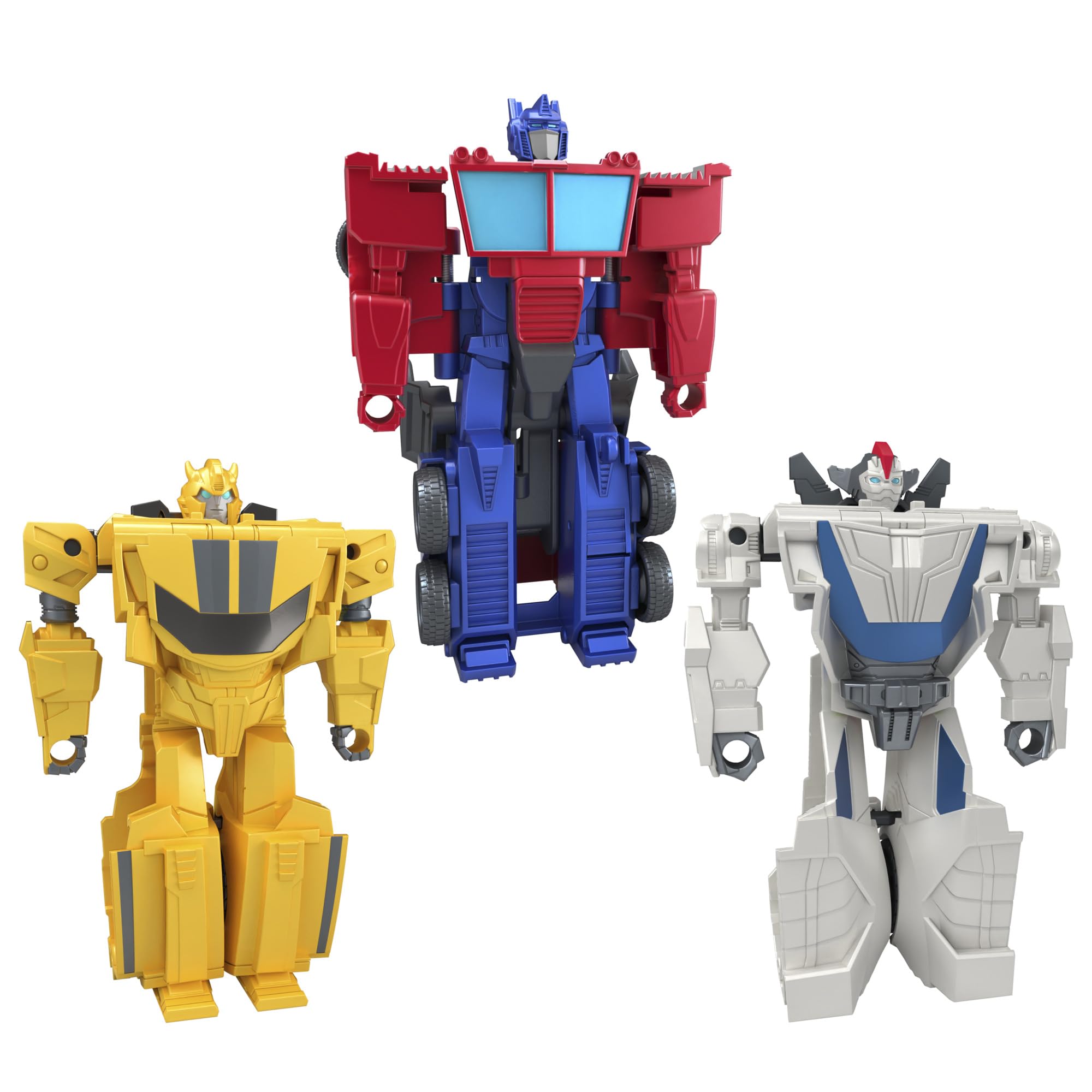 Hasbro pack frontal con tres figuras mostrando el set completo